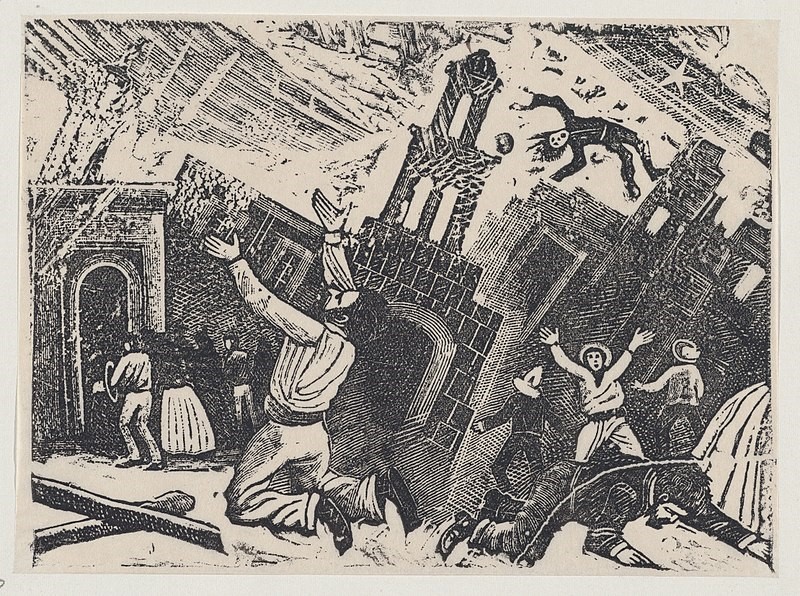 José Guadalupe Posada, Chaos during an earthquake (vers 1880-1910), Metropolitan Museum of Art