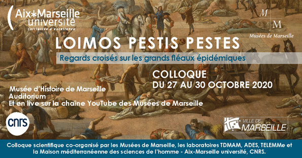 Affiche du colloque Loimos, pestis, pestes. Regards croisés sur les grands fléaux épidémiques