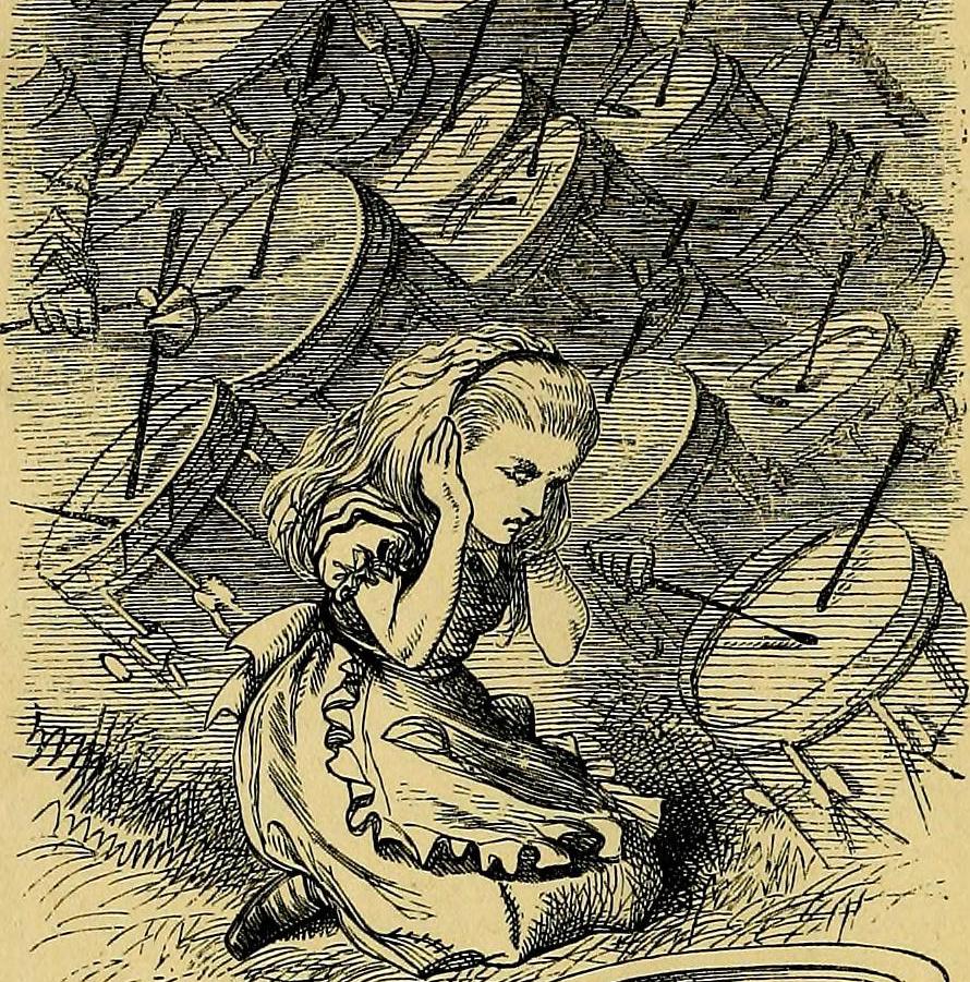 Lewis Carroll & John Tenniel, “Through the looking glass : and what Alice found there” , p. 171 (détail)