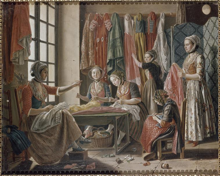 Antoine Raspal (1738-1811), Atelier de couture en Arles, 1760 Arles, musée Réattu (C) GrandPalaisRmn / Agence Bulloz
