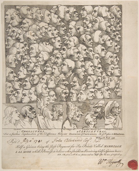 William Hogarth, Characters and Caricaturas (1743), Domaine public