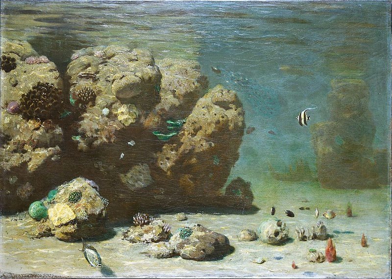 Eugen von Ransonnet-Villez, Underwater oil painting, ca. 1867 CC0