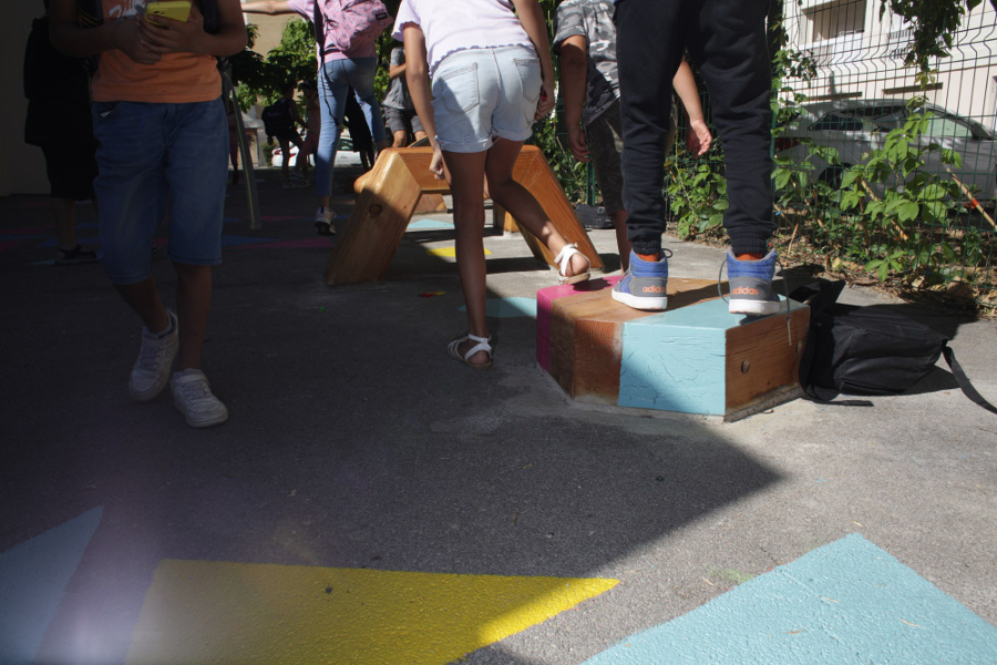 Inauguration du parvis de l’école Giono, association Hors Gabarit