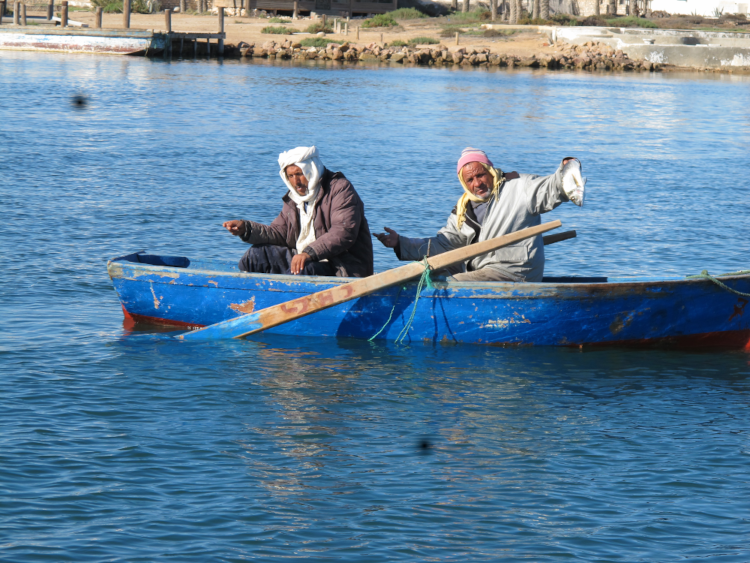 Pêcheurs, Lagune de Bahiret El Bibane, juin 2012 ©Daniel Faget