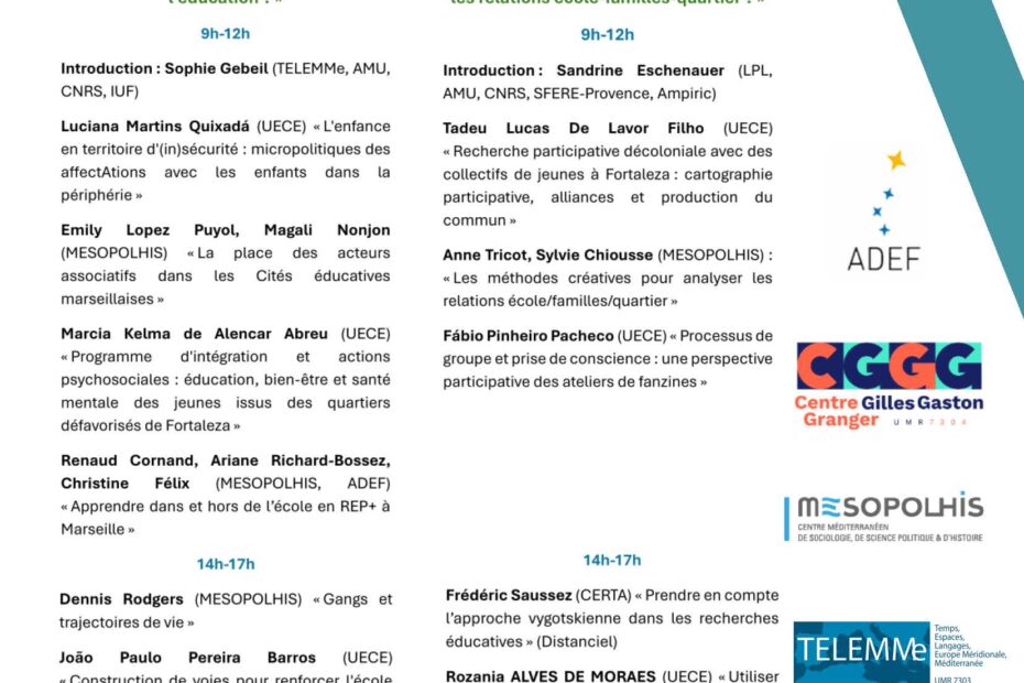 Affiche Rencontres France / Brésil / Québec - EFAQ