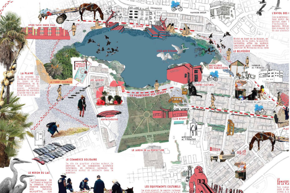 Affiche jouabilité des ville - conf 10 mars. © Léa Demongeot, 2023, ENSAP-B, sous la dir. de H. Aliouane- Shaw.