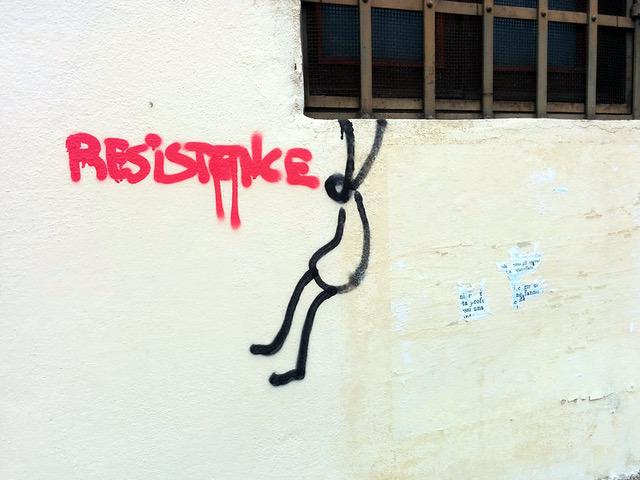 Resistance graffiti, Florence, Italy