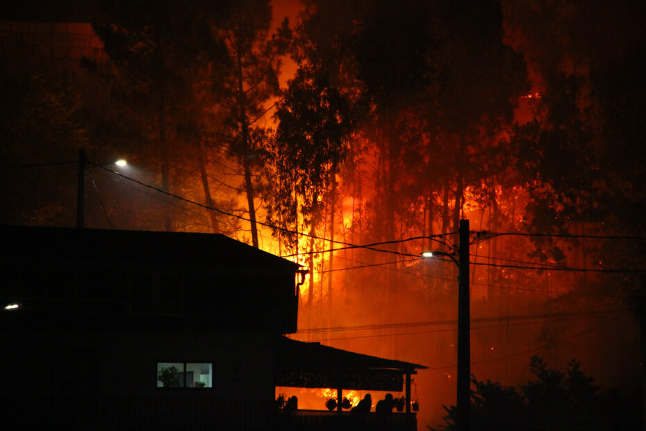 "Incendio forestal en Puente Sampayo (28826965881)" Contando Estrelas from Vigo, España / Spain, CC BY-SA 2.0 ; https://creativecommons.org/licenses/by-sa/2.0>, via Wikimedia Commons