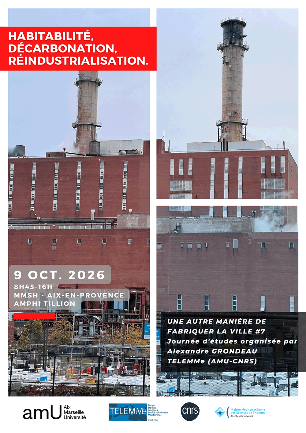 Affiche de la JE Habitabilité, décarbonation et réindutrialisation